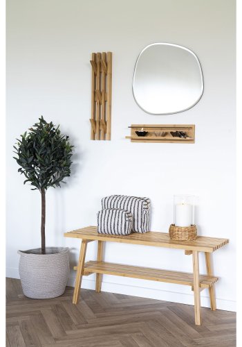 HOUSE NORDIC Ember kleshenger, med 5 kroker - naturlig bambus (9,5x60)