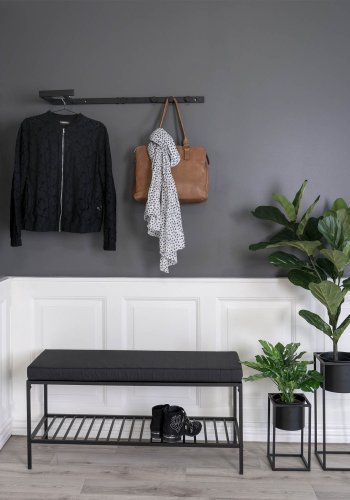 HOUSE NORDIC Trento klesstativ, m. 3 kroker og 1 hengerstang - svart metall