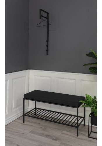 HOUSE NORDIC Trento klesstativ, m. 3 kroker og 1 hengerstang - svart metall