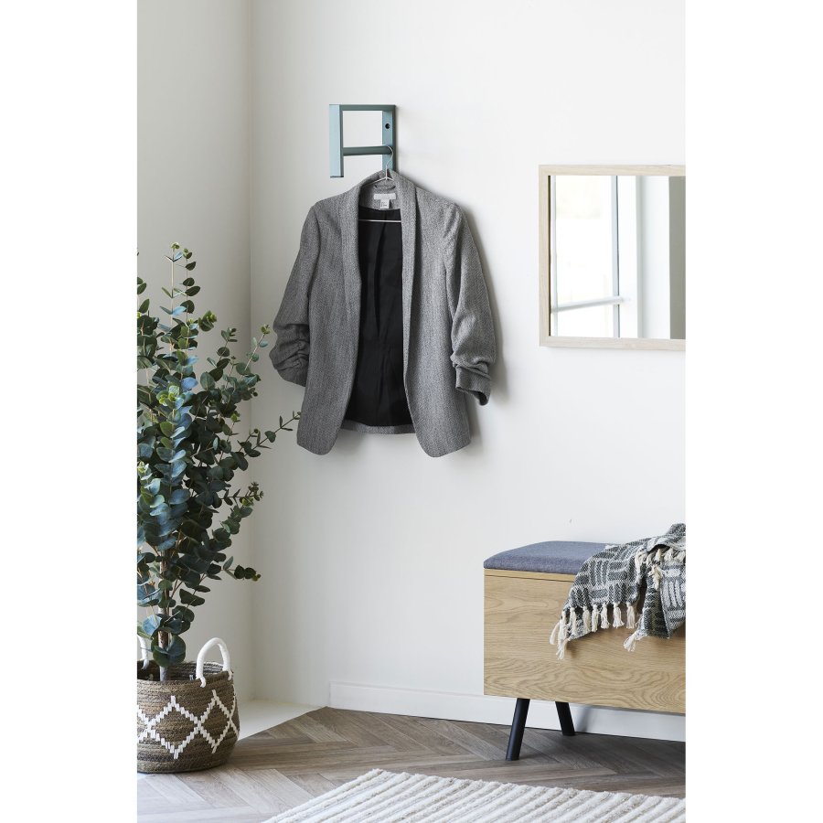 HOUSE NORDIC Trento v�gh�ngt t�jstativ, m. 3 knager og 1 b�jlestang - gr�n metal