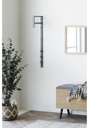 HOUSE NORDIC Trento v�gh�ngt t�jstativ, m. 3 knager og 1 b�jlestang - gr�n metal