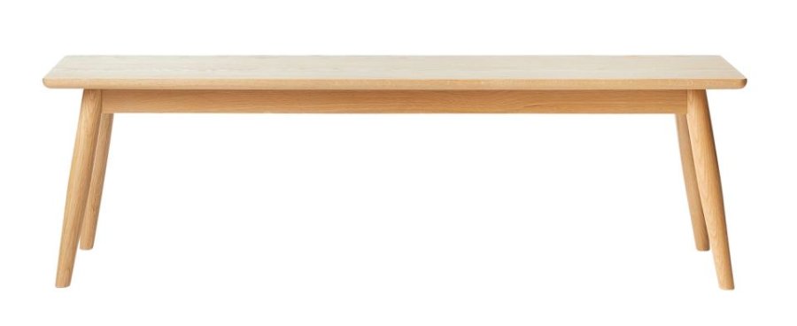 Barrali benk, rektangulr - naturlig eik (150x35)