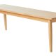 Barrali benk, rektangulr - naturlig eik (150x35)