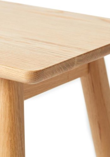 Barrali benk, rektangulr - naturlig eik (150x35)