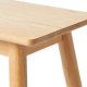 Barrali benk, rektangulr - naturlig eik (150x35)