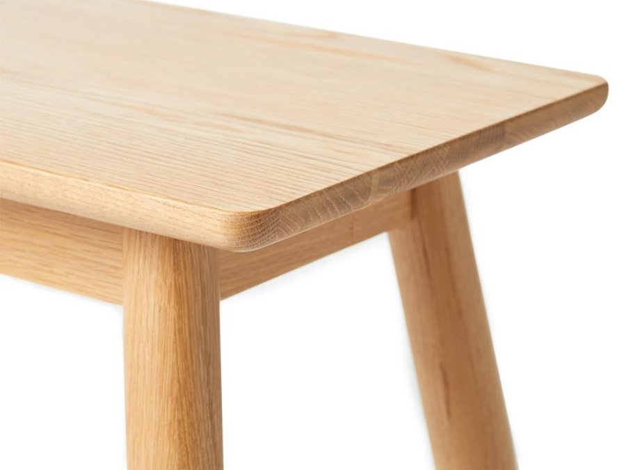 Barrali benk, rektangulr - naturlig eik (150x35)