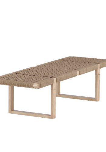 VIND COLLECTION ngn benk, rektangulr - beige tau og naturstl (140x46)