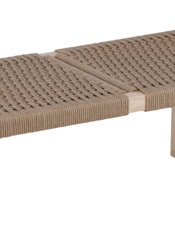 VIND COLLECTION ngn benk, rektangulr - beige tau og naturstl (140x46)