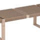 VIND COLLECTION ngn benk, rektangulr - beige tau og naturstl (140x46)