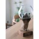 HOUSE NORDIC San Marino Vanndrpeskulptur - glass/naturlig teak (H:25)