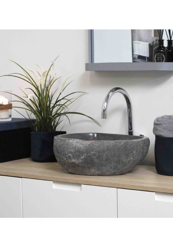 HOUSE NORDIC Donau Riverstone vask - stein