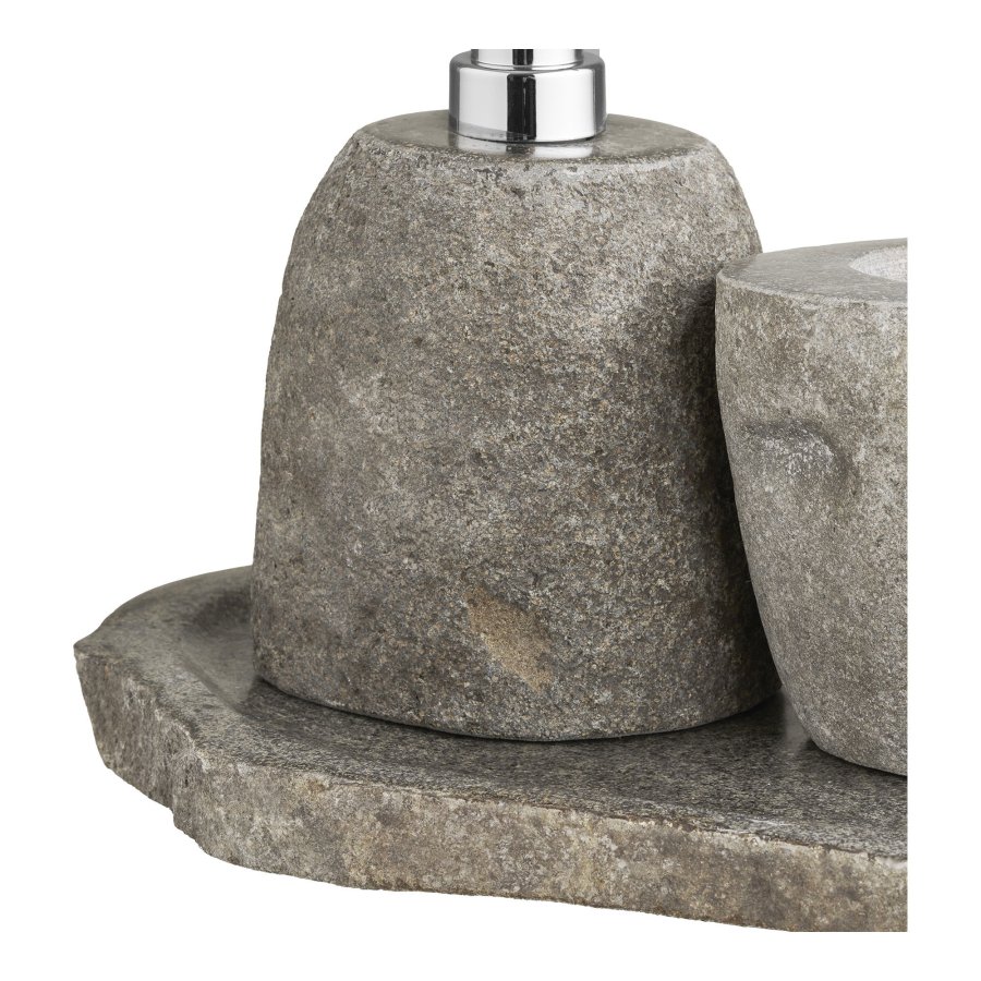 HOUSE NORDIC�Gara s�bedispenser, tandb�rsteholder og bakke - natur sten (s�t af 3)
