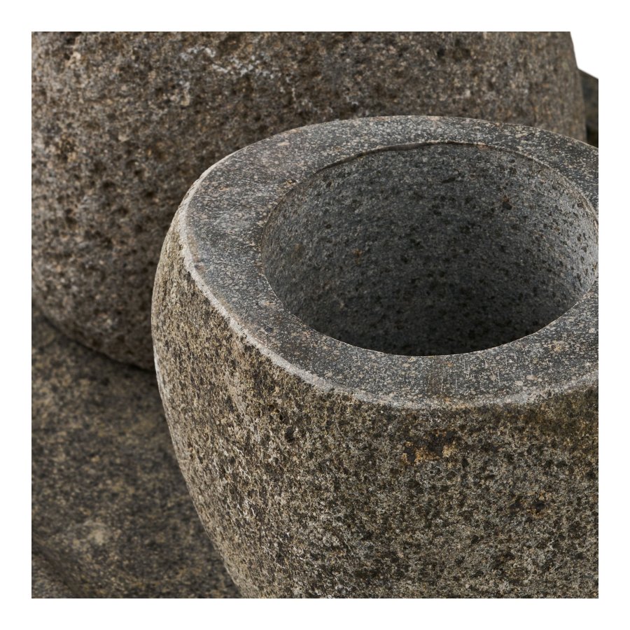 HOUSE NORDIC�Gara s�bedispenser, tandb�rsteholder og bakke - natur sten (s�t af 3)