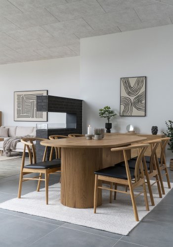 HOUSE NORDIC dekorativt brett, rundt - naturlig travertin (25,5)