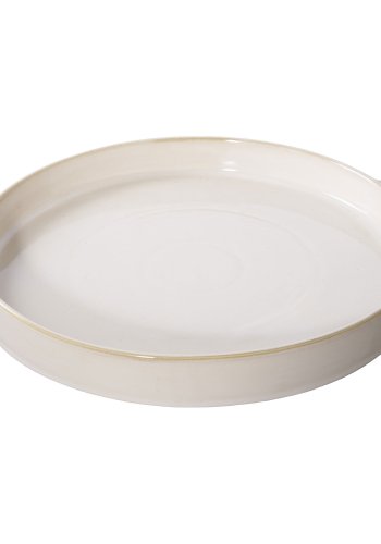 HOUSE NORDIC serveringsfat, rundt - hvit keramikk (37x4,5)