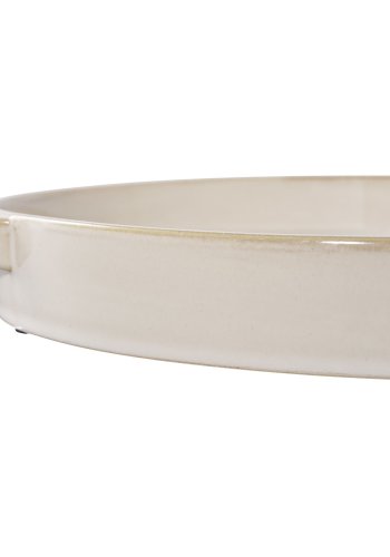 HOUSE NORDIC serveringsfat, rundt - hvit keramikk (37x4,5)