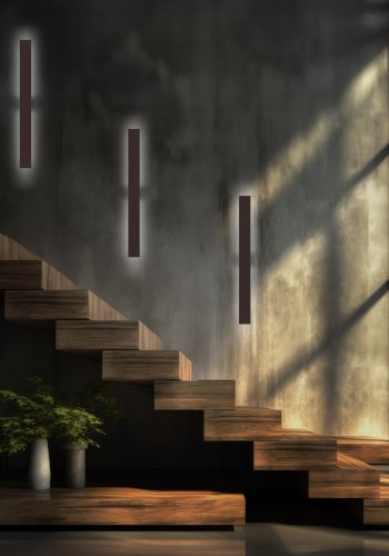 TK Navi Long LED vegglampe - brunt metall