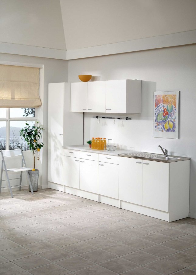 
TVILUM casa skab - hvid laminat, vendbare låger
