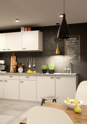 
TVILUM casa skab - hvid laminat, vendbare låger
