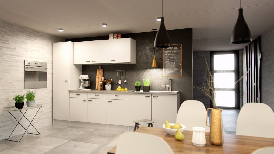 
TVILUM casa skab - hvid laminat, vendbare låger
