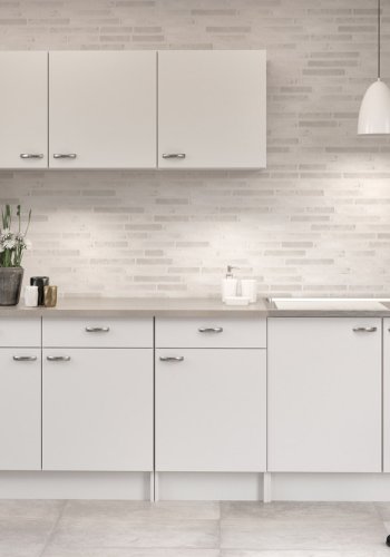 
TVILUM casa skab - hvid laminat, vendbare låger
