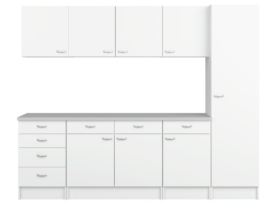 
TVILUM casa skab - hvid laminat, vendbare låger
