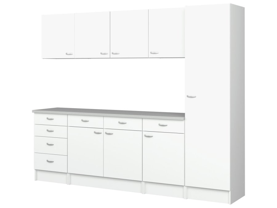 
TVILUM casa skab - hvid laminat, vendbare låger
