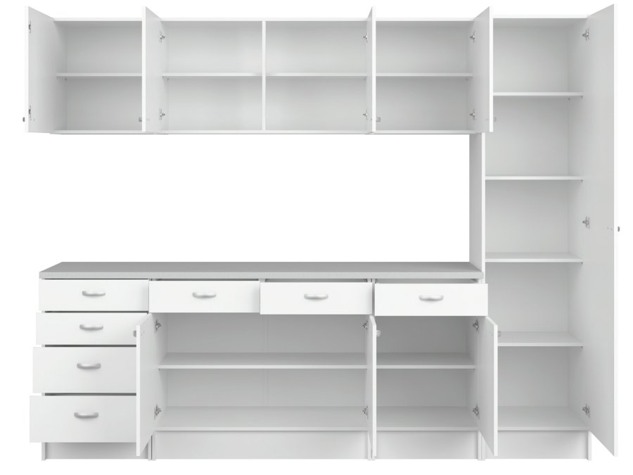 
TVILUM casa skab - hvid laminat, vendbare låger
