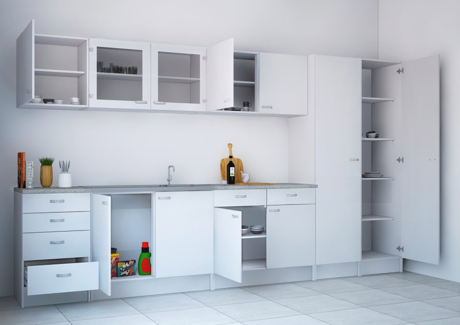 
TVILUM casa skab - hvid laminat, vendbare låger
