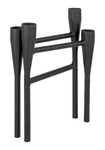 HOUSE NORDIC lysestake, med 4 holdere - sort stl (H:21)