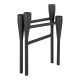 HOUSE NORDIC lysestake, med 4 holdere - sort stl (H:21)