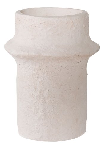 HOUSE NORDIC lysestake, rund - hvit sement (sett med 2)