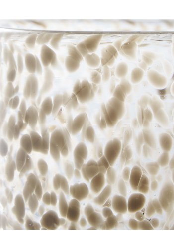 HOUSE NORDIC lysestake, rund - brunt glass (12x12)