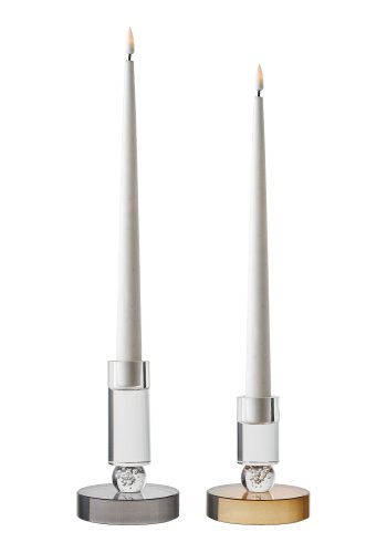 HOUSE NORDIC lysestage - gr� og hvid glas (H:13)