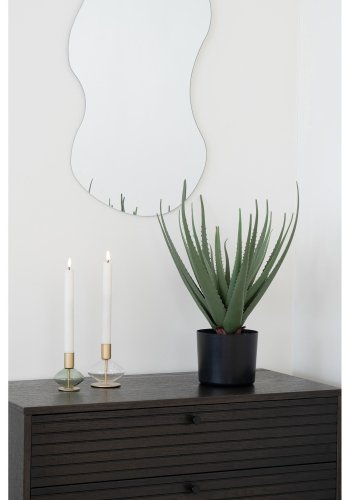 HOUSE NORDIC Lysestake - Lysestake, glass/metall, klar/grnn<br>sett med 2