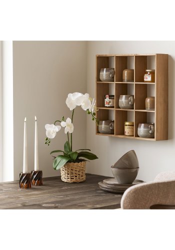 HOUSE NORDIC lysestage - brun mundbl�st glas (H:7,5)