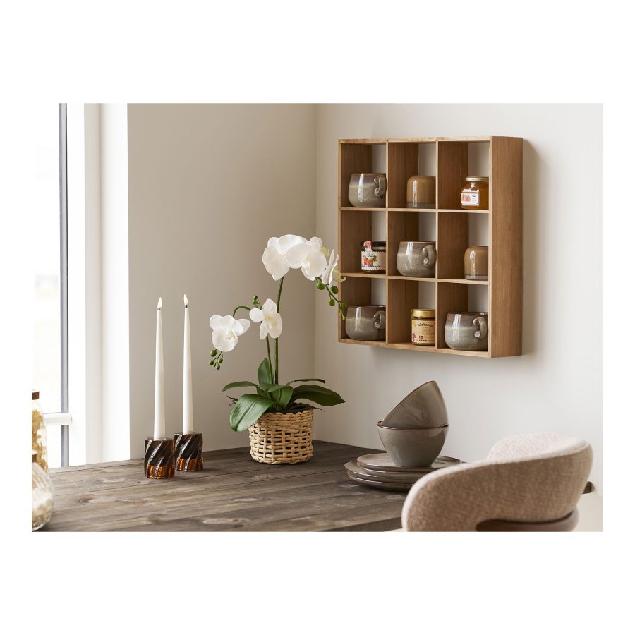 HOUSE NORDIC lysestage - brun mundbl�st glas (H:7,5)