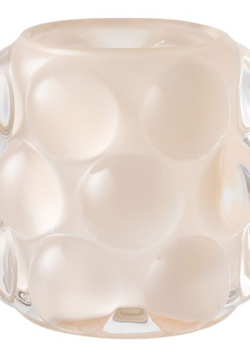 HOUSE NORDIC lysestage - beige og gr�n glas (s�t af 2)