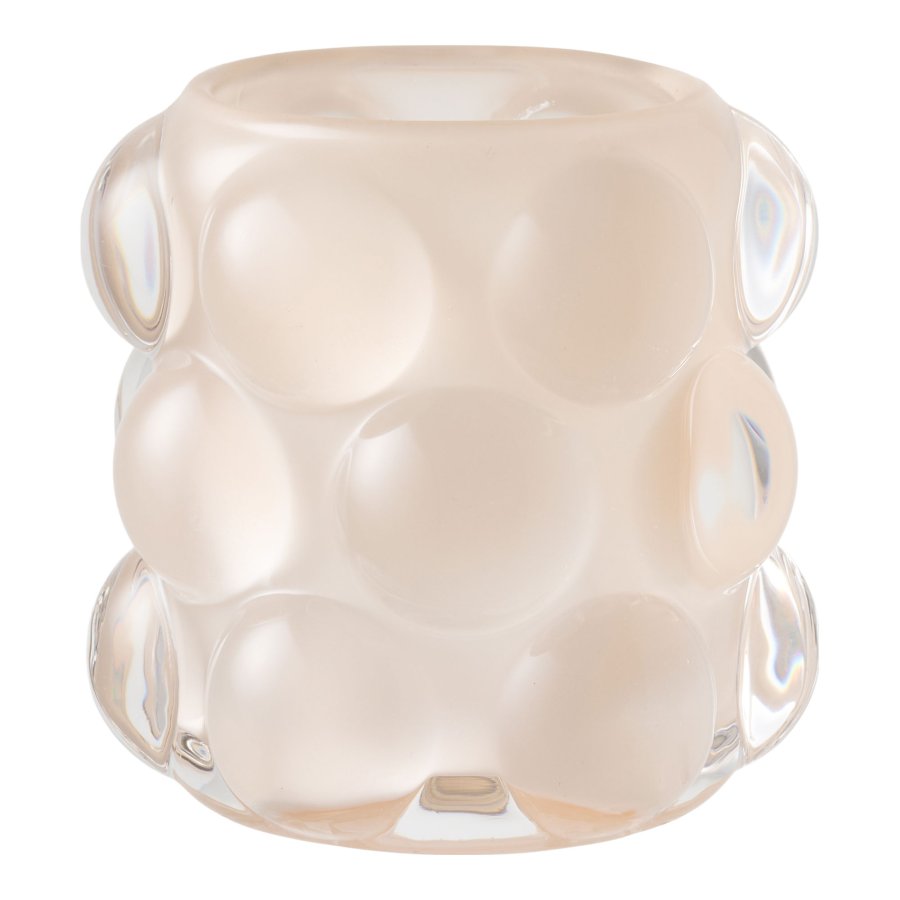 HOUSE NORDIC lysestage - beige og gr�n glas (s�t af 2)