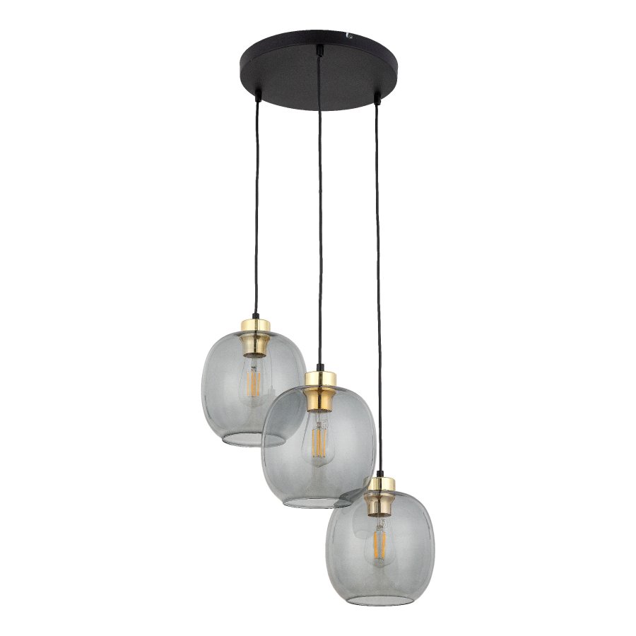 TK Omega loftlampe, m. 3 skjermer - glass