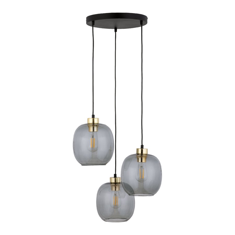 TK Omega loftlampe, m. 3 skjermer - glass