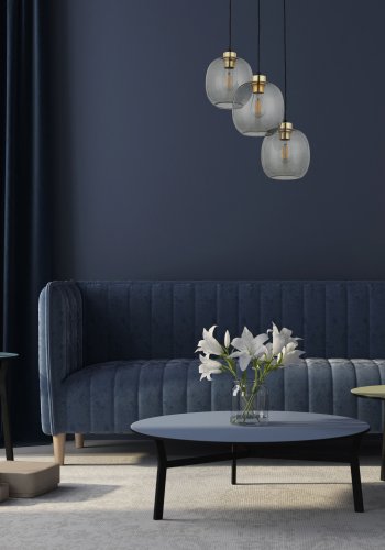 TK Omega loftlampe, m. 3 skjermer - glass