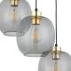 TK Omega loftlampe, m. 3 skjermer - glass