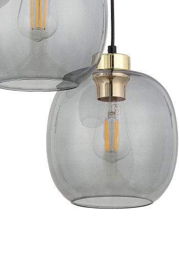 TK Omega loftlampe, m. 3 skjermer - glass
