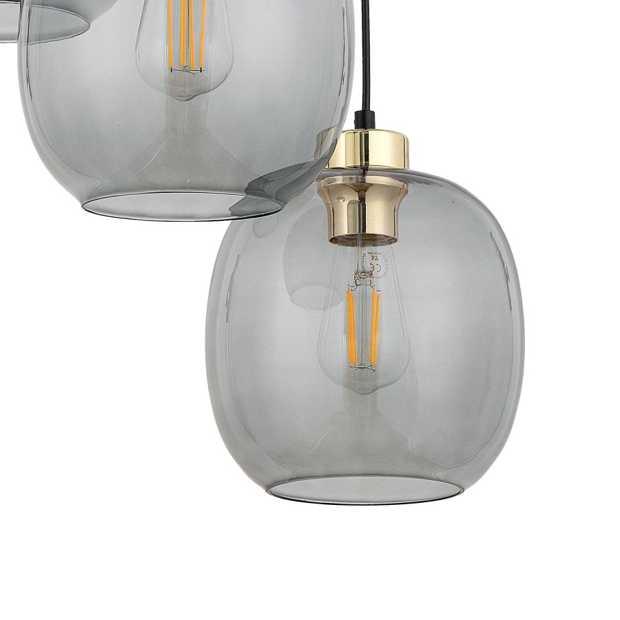 TK Omega loftlampe, m. 3 skjermer - glass