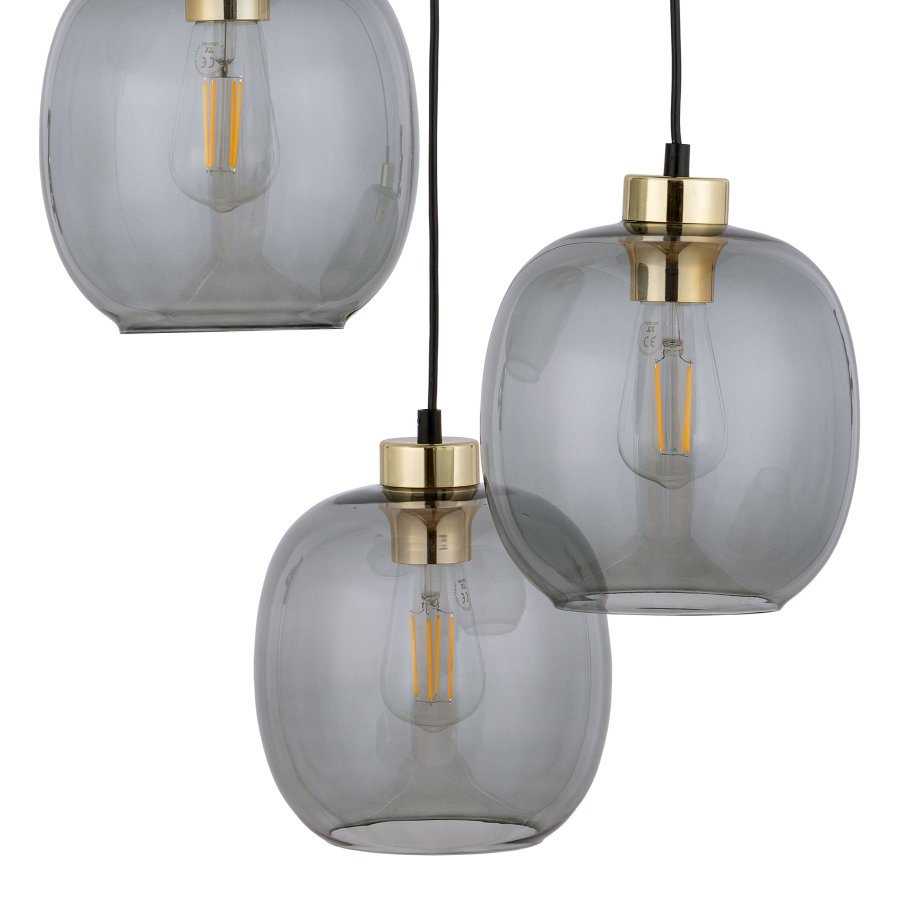 TK Omega loftlampe, m. 3 skjermer - glass