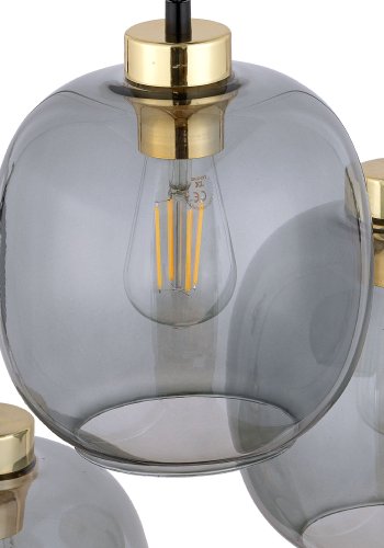 TK Omega loftlampe, m. 3 skjermer - glass