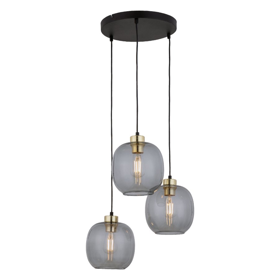 TK Omega loftlampe, m. 3 skjermer - glass