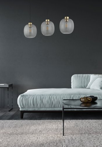 TK Omega loftlampe, m. 3 skjermer - glass