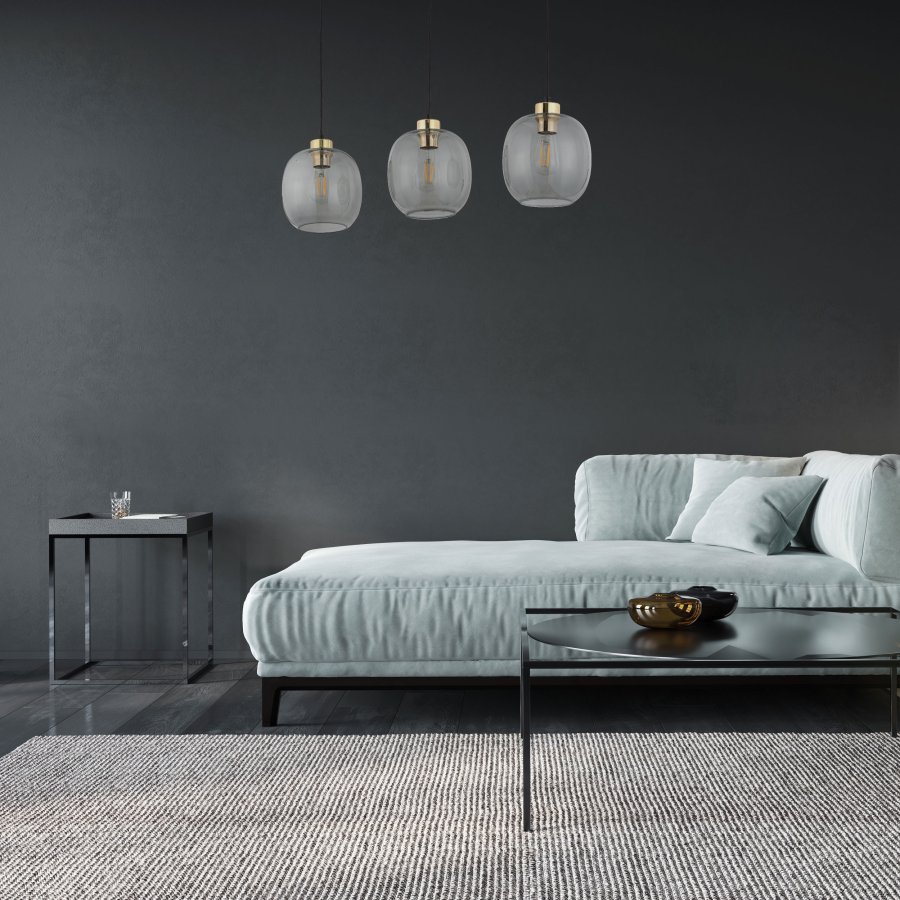 TK Omega loftlampe, m. 3 skjermer - glass